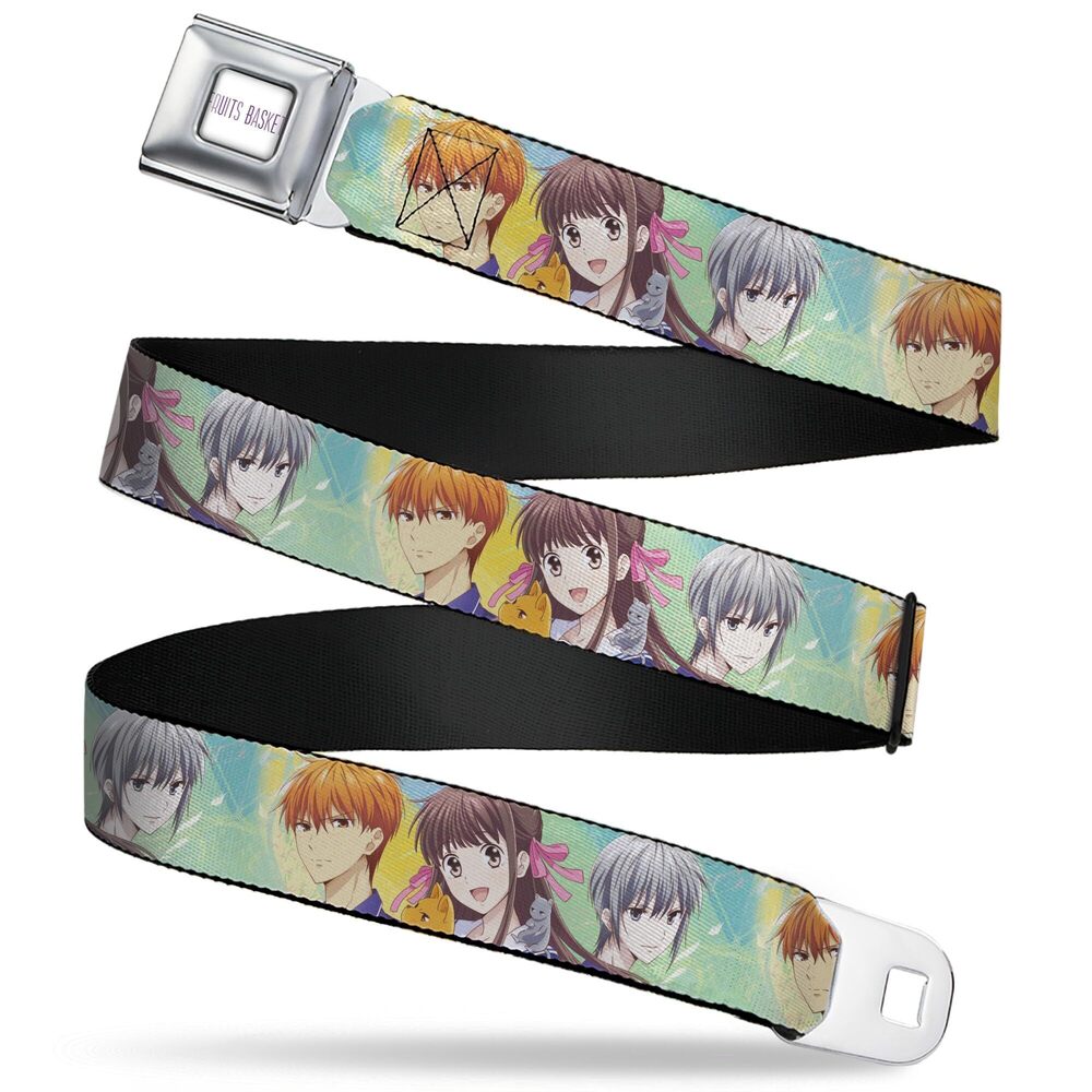 9686 Crunchyroll Belt, Seatbelt Buckle Belt, Fruits Basket Kyo Tohru Yuki